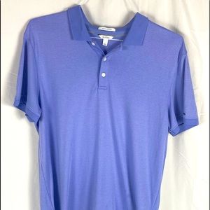 Calvin Klein Purple Liquid Cotton Polo Shirt. Size L